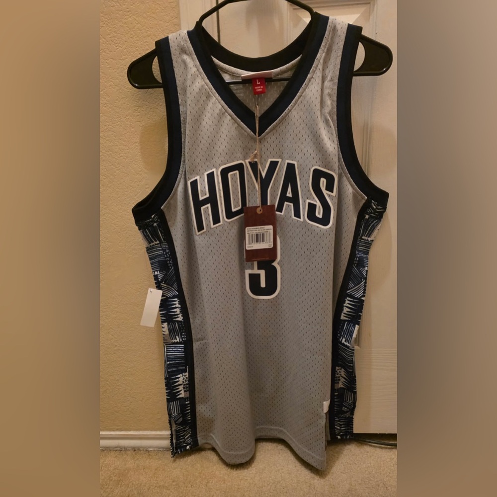 Georgetown Hoyas Jersey Mitchell & Ness 95/96 Allen Iverson Mens Large Gray 76er